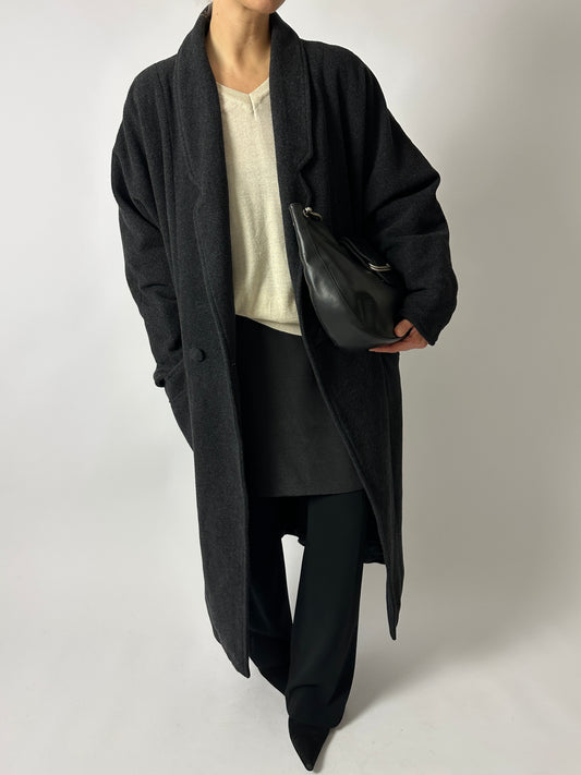 Long wool coat | Antrcite