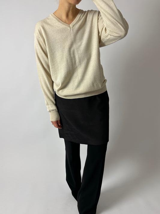 Wool blend jumper | Ecru