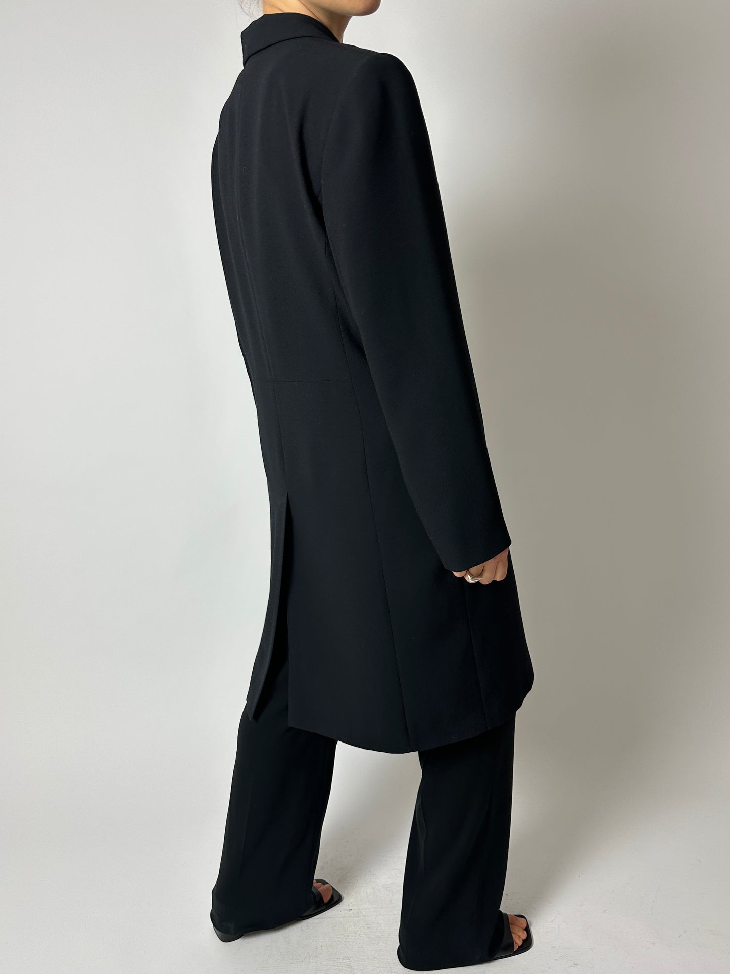 long blazer coat | Black