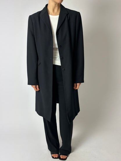 long blazer coat | Black