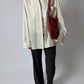 Oversized striped shirt | Lemon / white