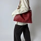 Leather shoulder bag | Bordeaux