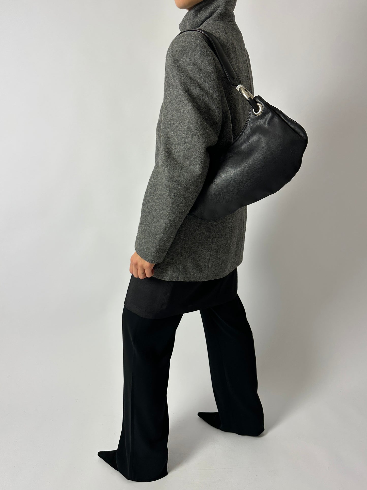 Wool zip coat | Grey