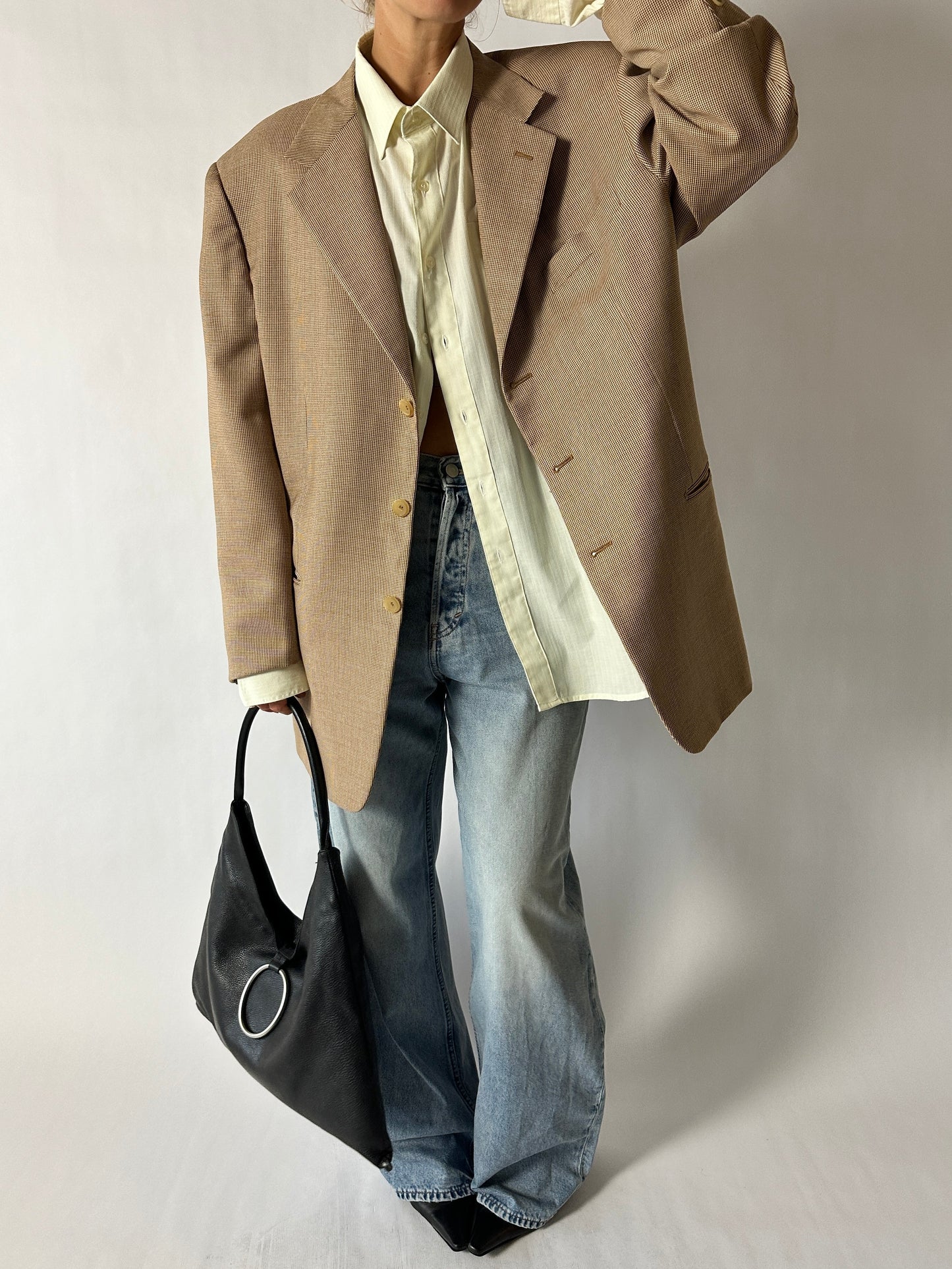 Oversized blazer | Beige - Brick