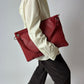 Leather shoulder bag | Bordeaux