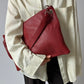 Leather shoulder bag | Bordeaux