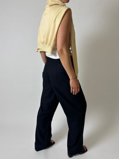 Cotton v-neck sweater | Soft butter