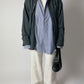 Oversized striped shirt | Blue / Off white