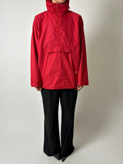 Funnel-neck Anorak Windbreaker | Red