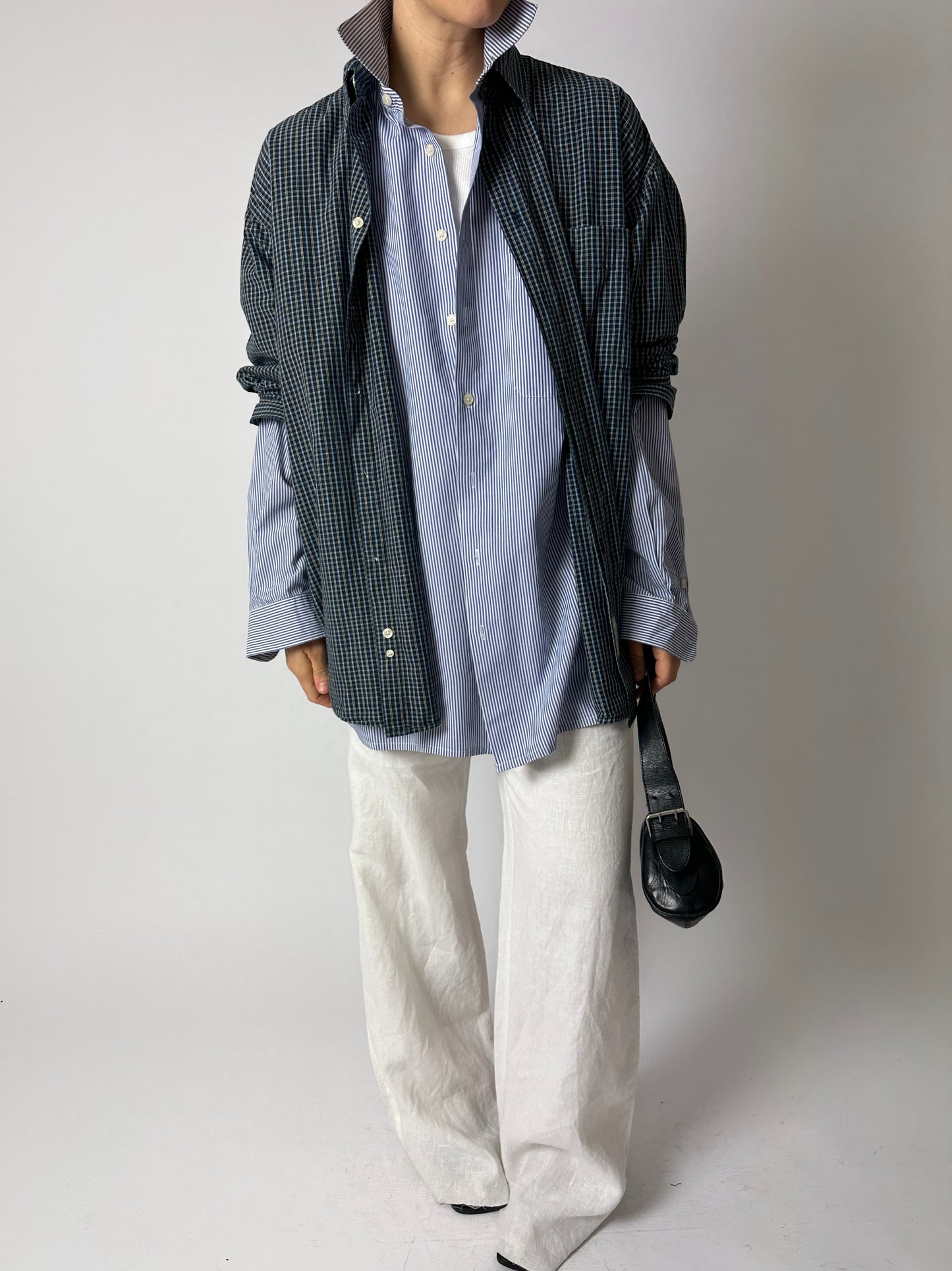 Mini checkered shirt | Blue / beige