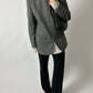 Wool zip coat | Grey