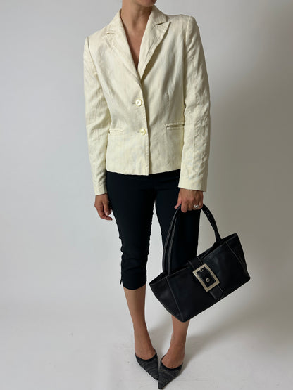 Fitted blazer | Soft butter