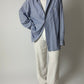 Oversized striped shirt | Blue / Off white