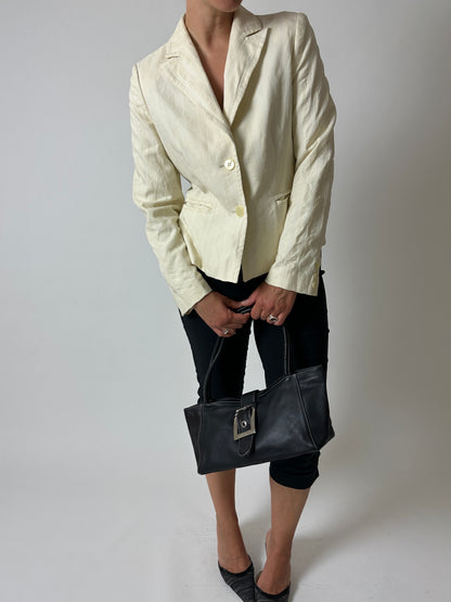 Fitted blazer | Soft butter