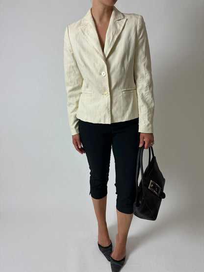 Fitted blazer | Soft butter