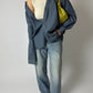 Relaxed cotton blend shirt | Denim blue