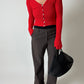 Straight leg pantalon | Dark brown