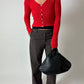 Cropped cardigan | Bright red