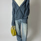 Relaxed cotton blend shirt | Denim blue