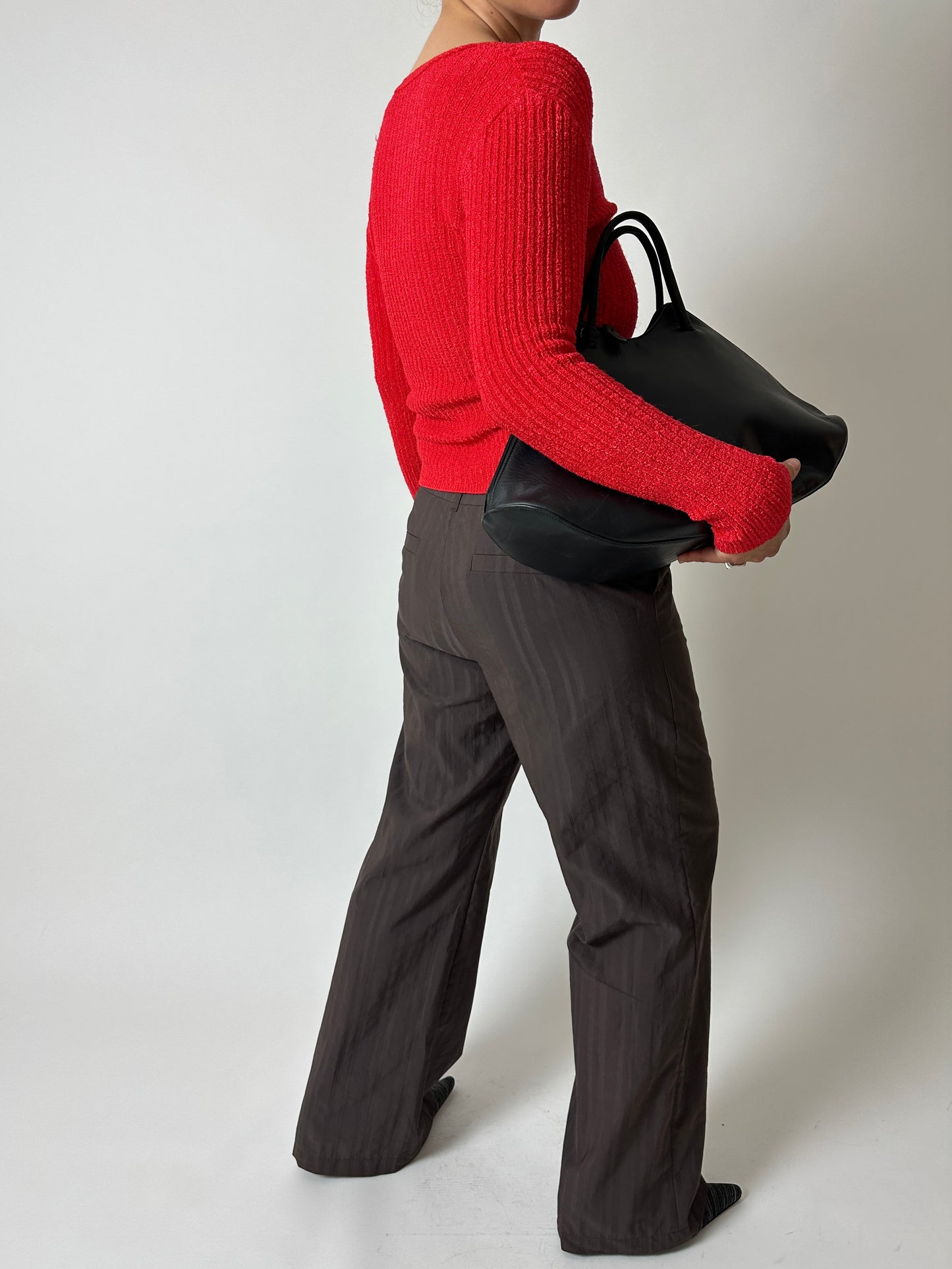 Straight leg pantalon | Dark brown