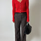 Cropped cardigan | Bright red