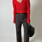 Straight leg pantalon | Dark brown