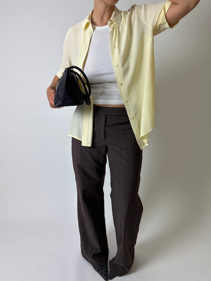 Straight leg pantalon | Dark brown