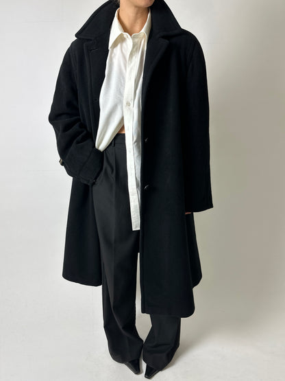 Long wool coat | Black