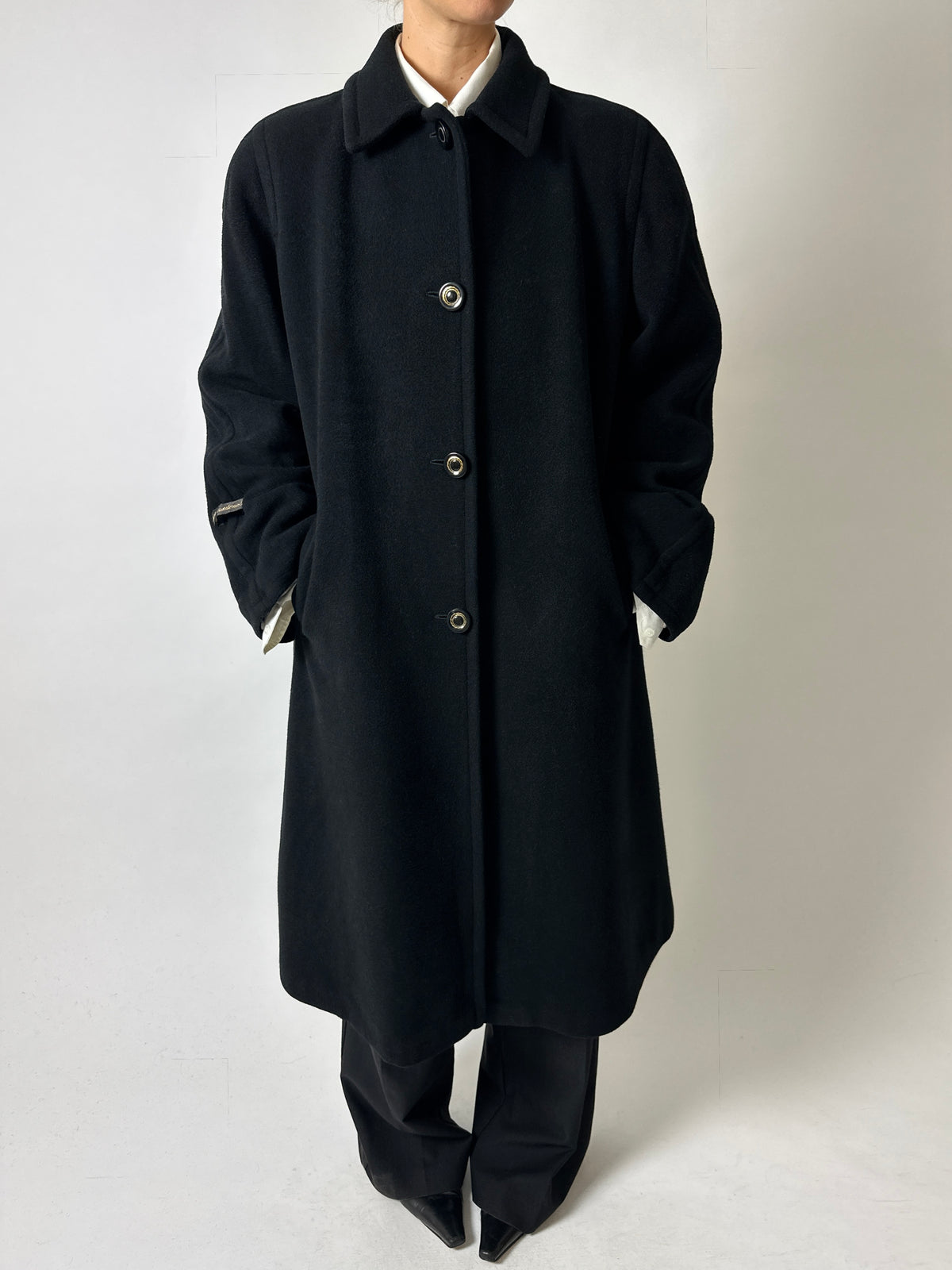 Long wool coat | Black