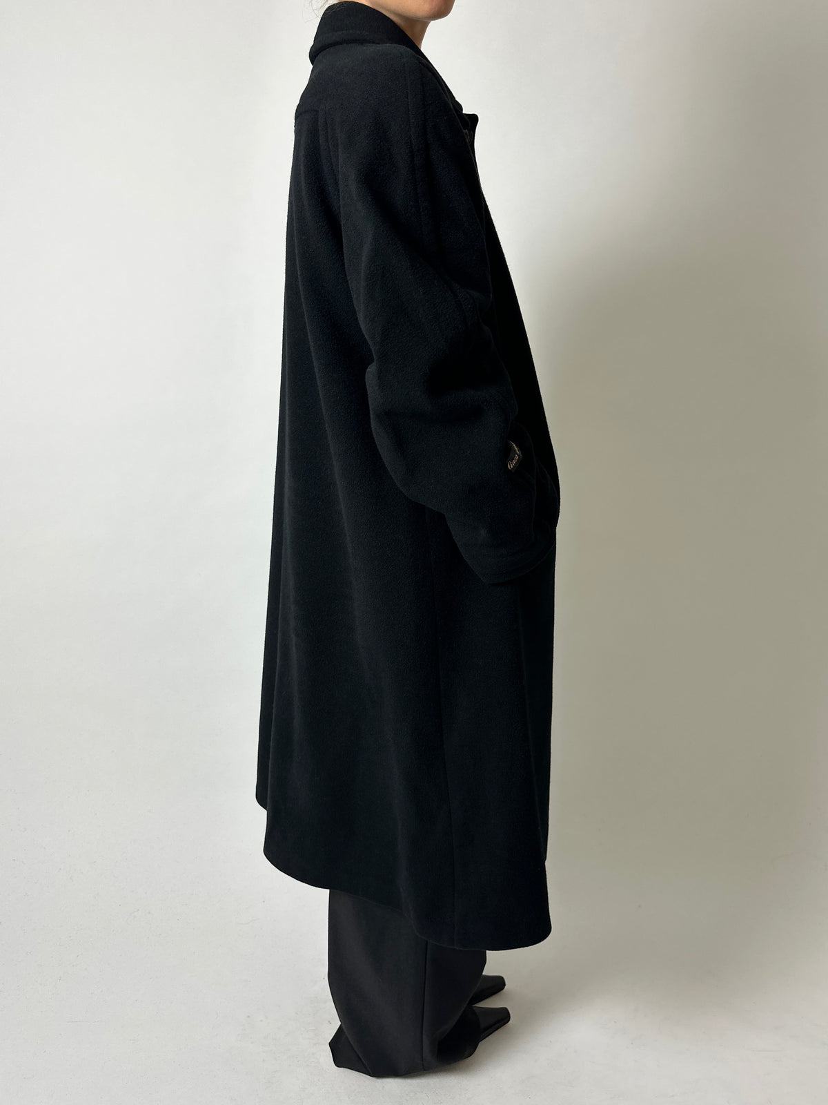 Long wool coat | Black