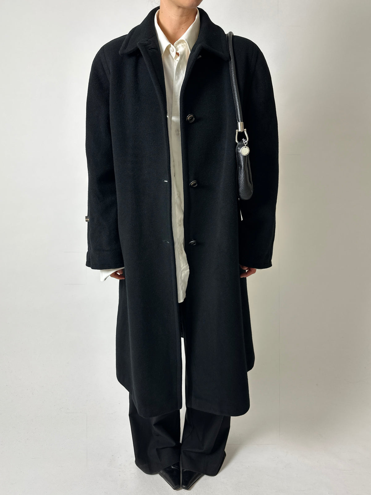 Long wool coat | Black