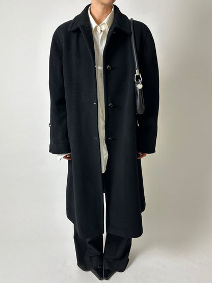 Long wool coat | Black