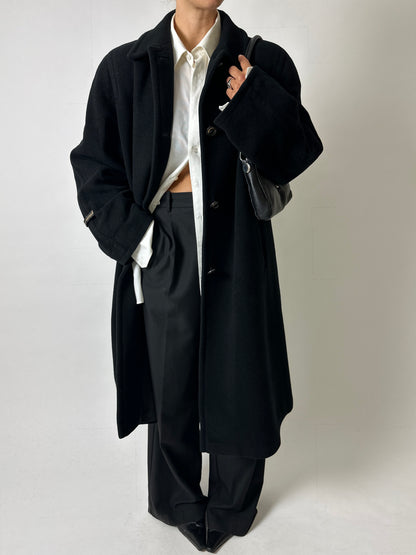 Long wool coat | Black