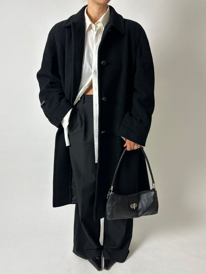 Long wool coat | Black