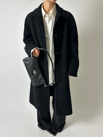 Long wool coat | Black