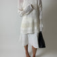 Striped knitted sweater | Off white