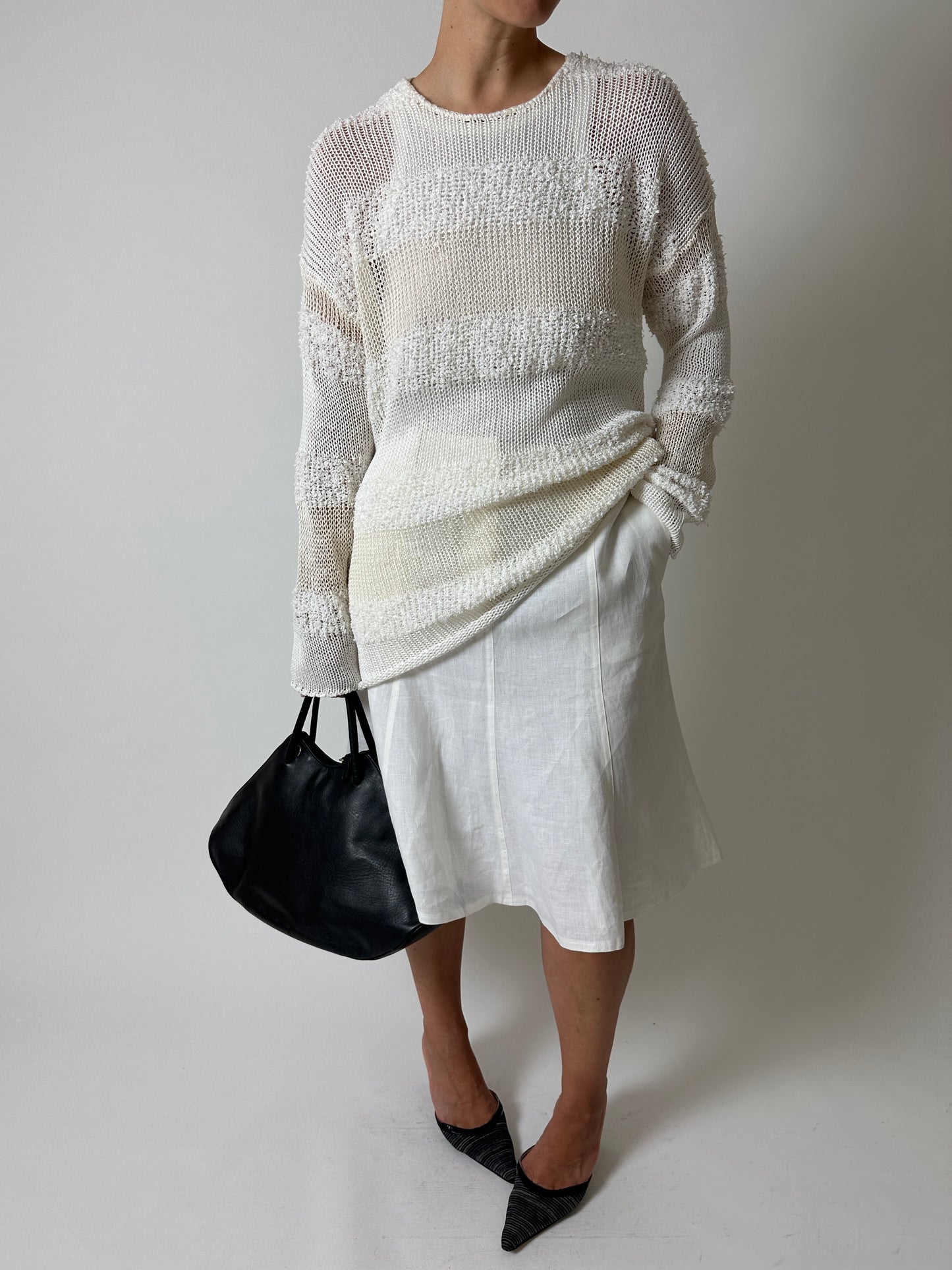 Linen skirt | White