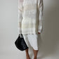 Striped knitted sweater | Off white