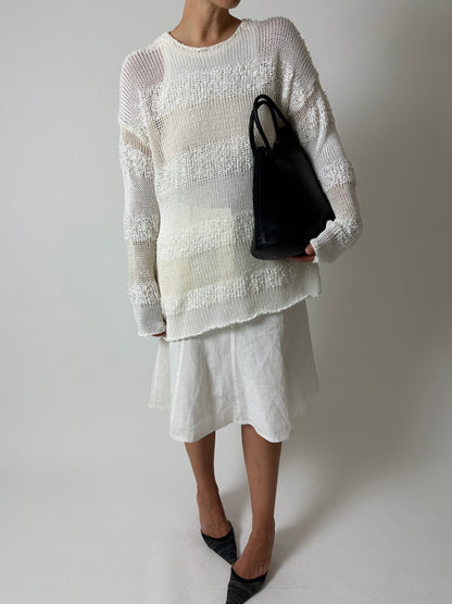 Linen skirt | White