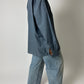 Relaxed cotton blend shirt | Denim blue