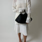 Leather hand bag | Black