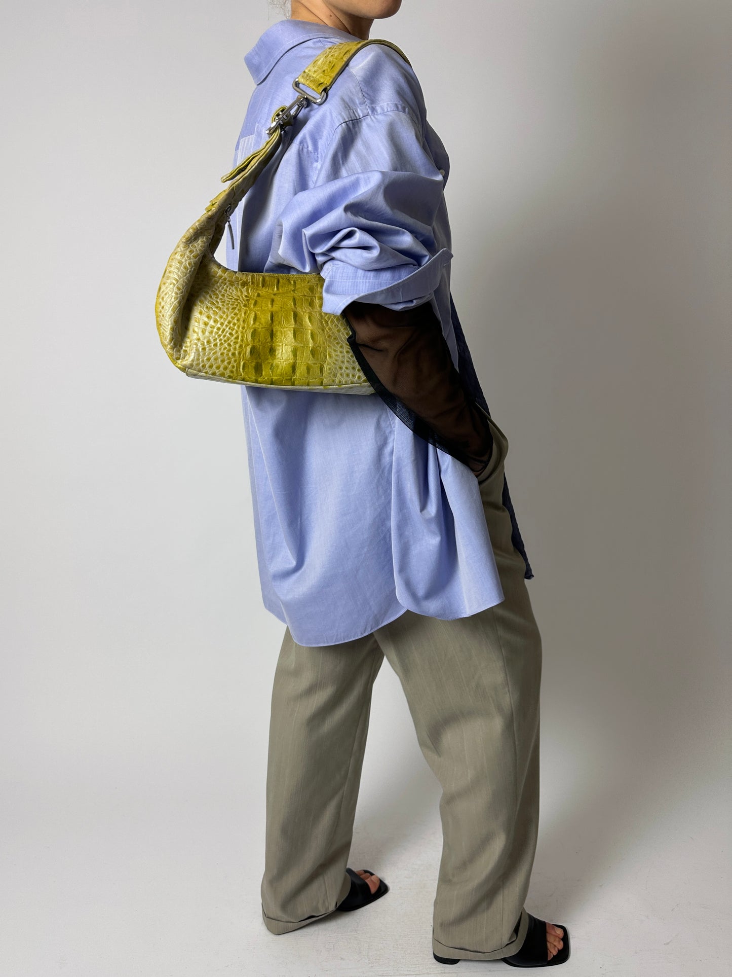 Classic satin cotton shirt | Blue