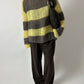 Mohair striped sweater | Taupe / Soft yellow