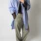 Tailored wool blend trousers | Grey / green