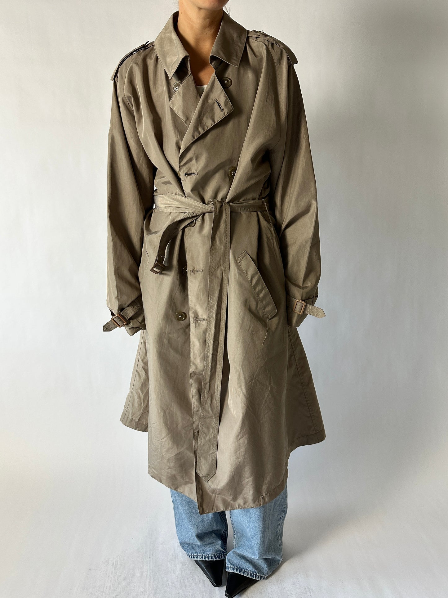 Long trench coat | Beige