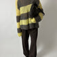 Mohair striped sweater | Taupe / Soft yellow