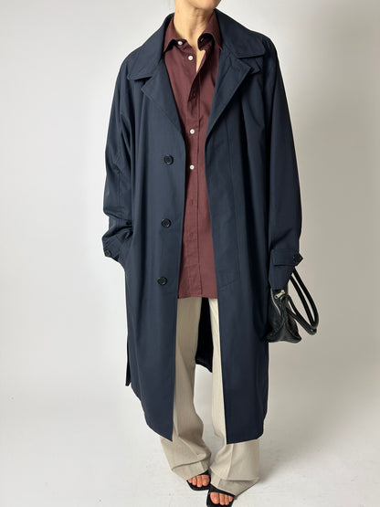 Oversized trench coat | Dark blue