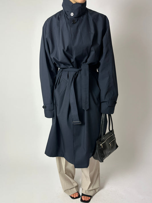 Oversized trench coat | Dark blue