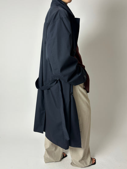 Oversized trench coat | Dark blue