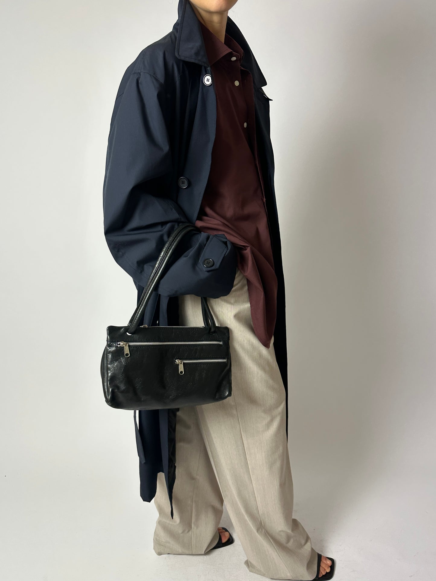 Oversized trench coat | Dark blue